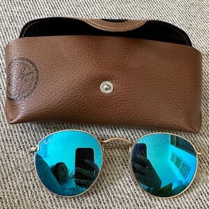 Ray Ban blue mirrored sunglasses